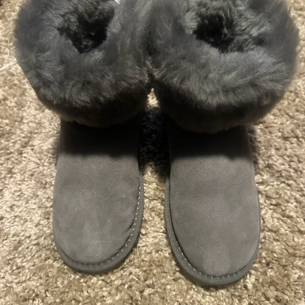 Gray Lambskin Boots - Picture 2 of 7